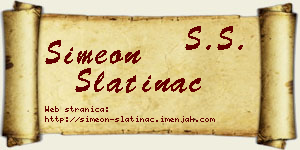 Simeon Slatinac vizit kartica